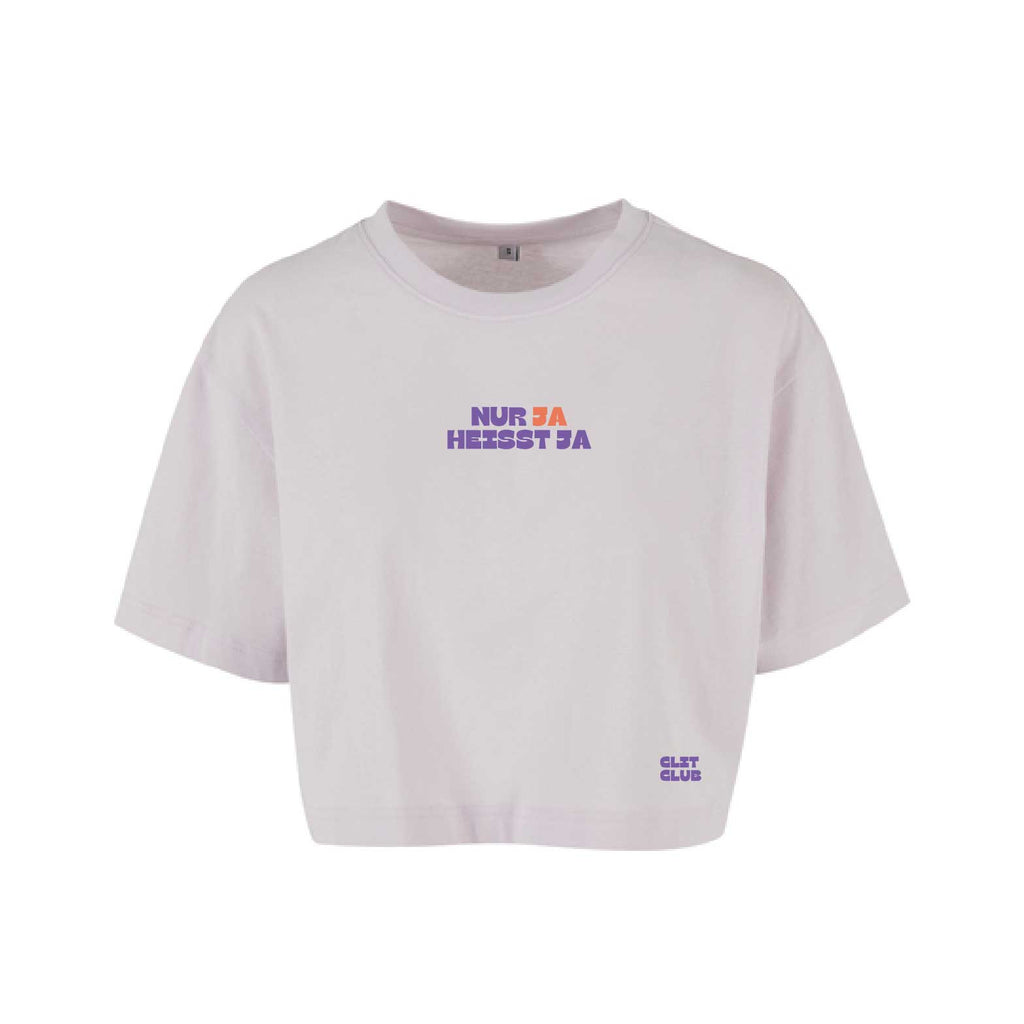 Clit Club - Nur Ja heißt Ja - Short Oversized Tee - White