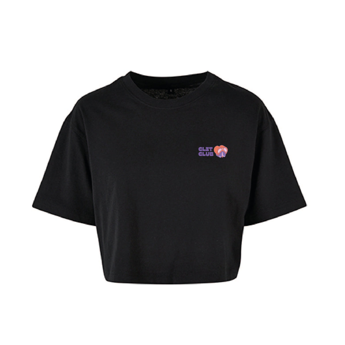 Clit Club - Yes means yes - Short Oversized Tee - Black