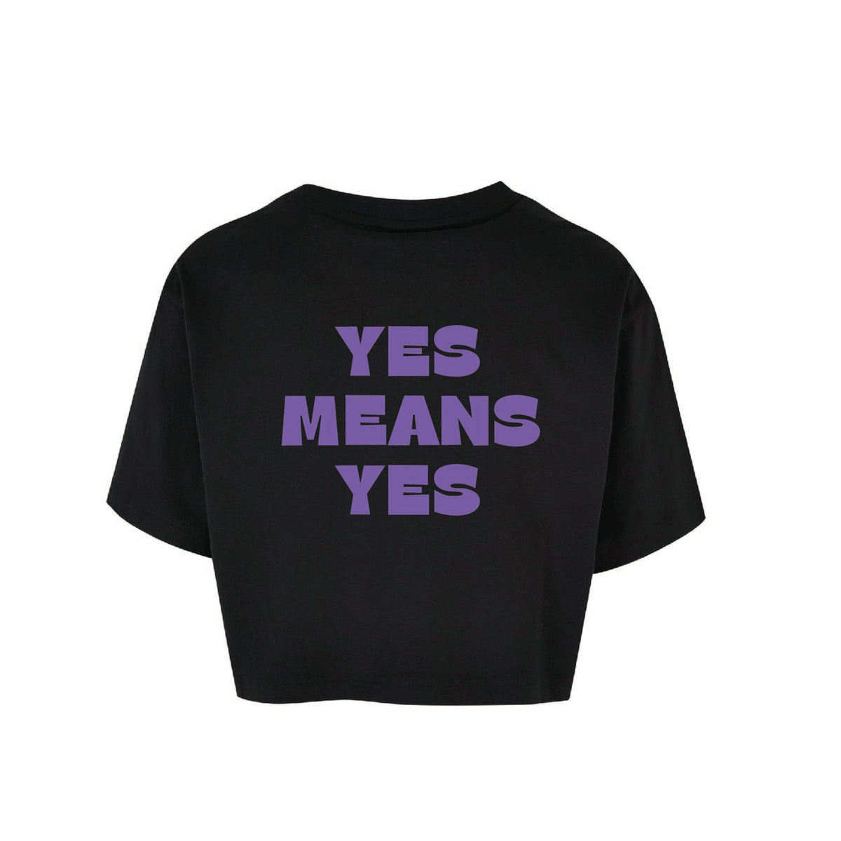 Clit Club - Yes means yes - Short Oversized Tee - Black