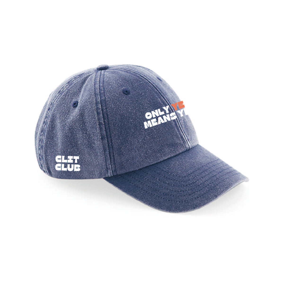 Vintage Denim Cap - Only Yes means Yes STick