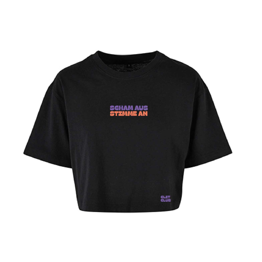 Clit Club - Scham aus Stimme an - Short Oversized Tee - Black