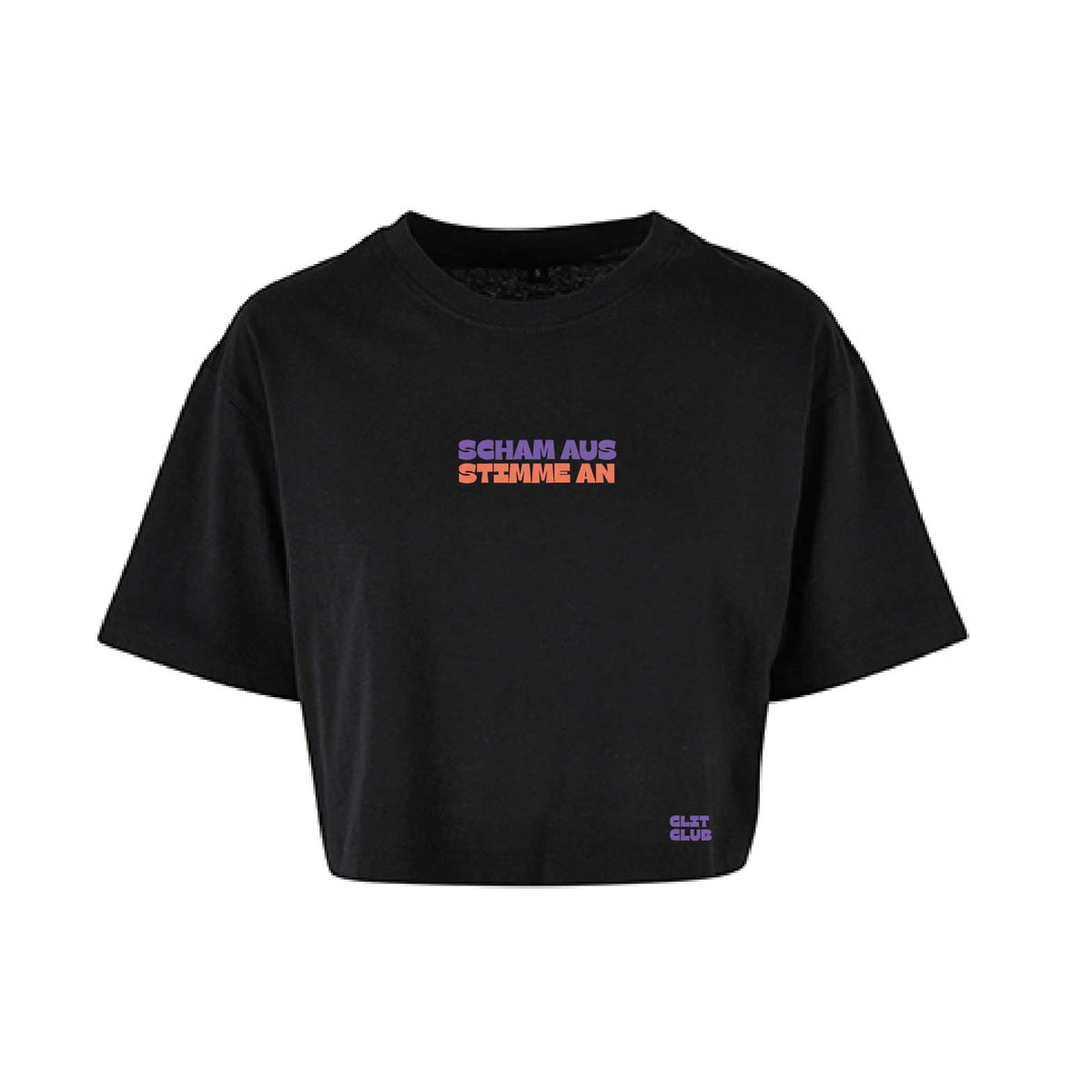 Clit Club - Scham aus Stimme an - Short Oversized Tee - Black