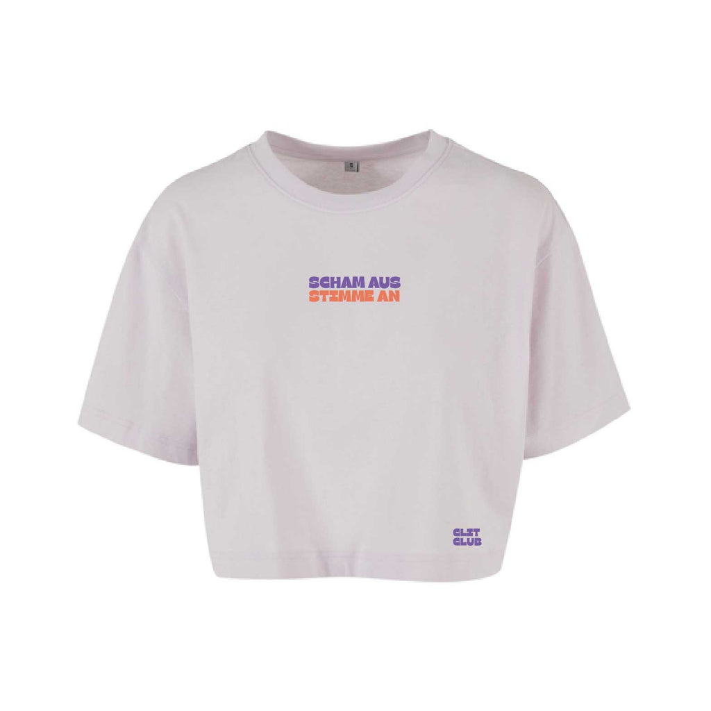 Clit Club - Scham aus Stimme an - Short Oversized Tee - White