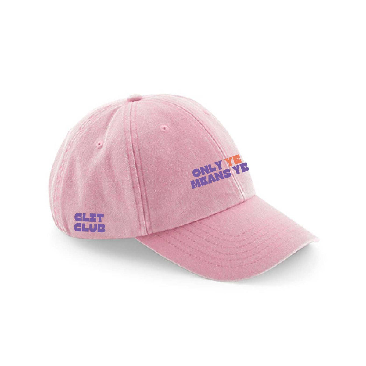 Vintage Dusty Pink Cap - Only Yes means Yes Stick